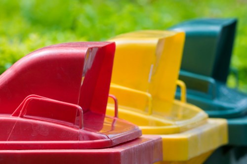 Professional team handling waste removal