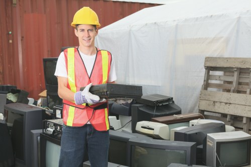 Sorting various types of waste for recycling