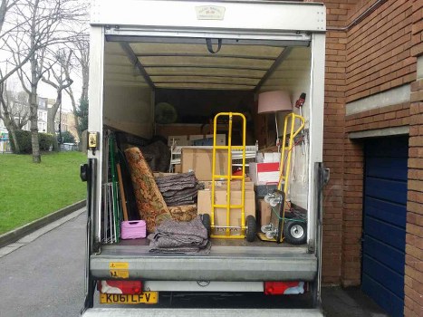 Safely Loaded Enclosed and Lockable Skip Ready for Collection